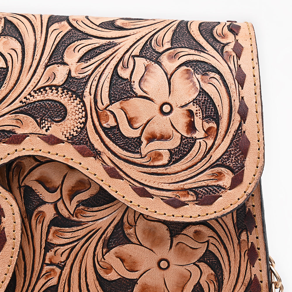 American Darling Small Crossbody Bag Beautifully Hand Tooled Leather women