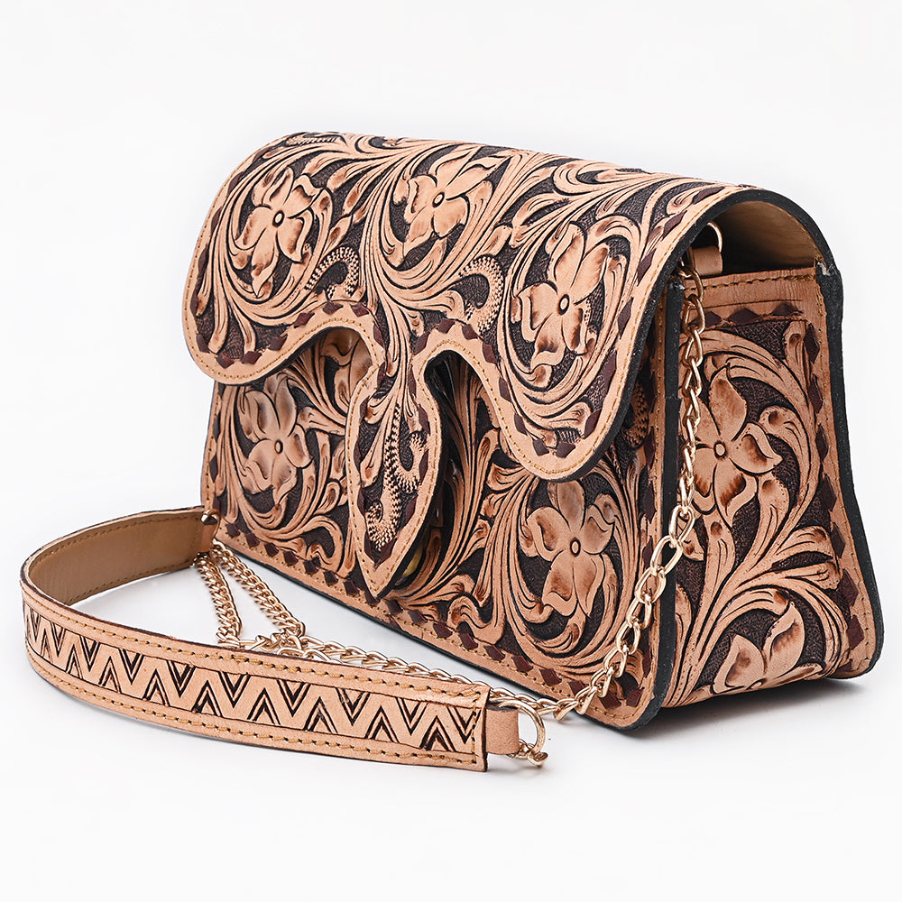 American Darling Small Crossbody Bag Beautifully Hand Tooled Leather women