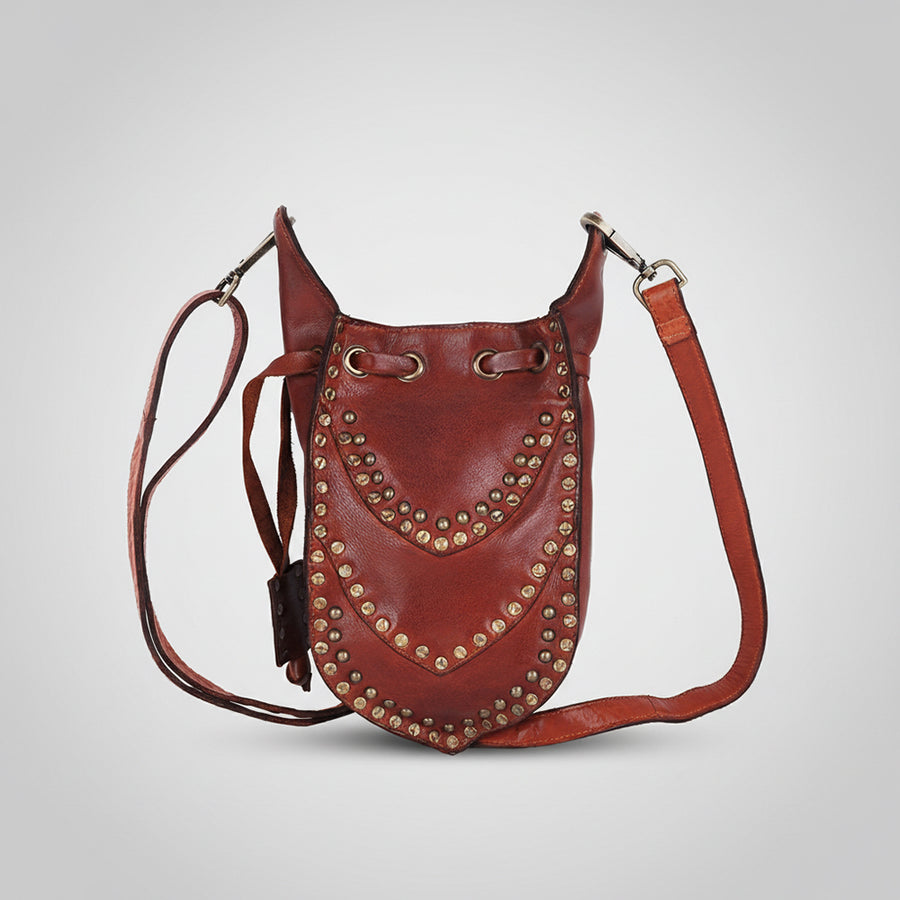 Spaghetti Western Crossbody Genuine Leather women bag handbag purse