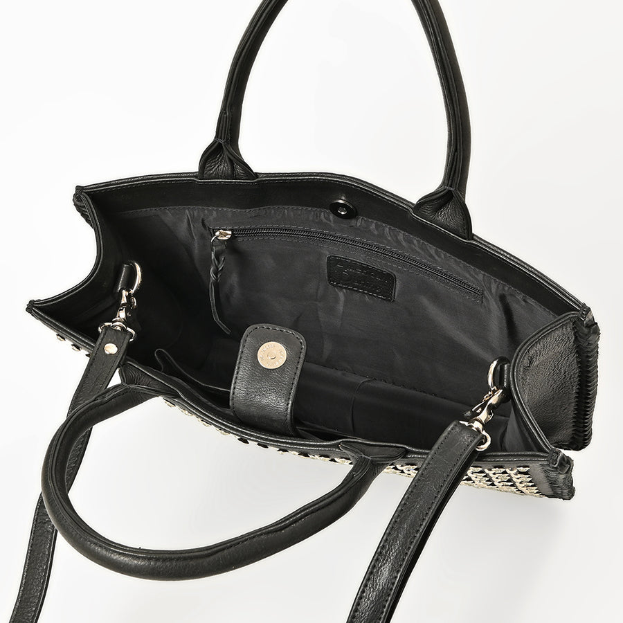 American Darling Leather Studded Tote Bag Women Shoulder & Crossbody Handbag