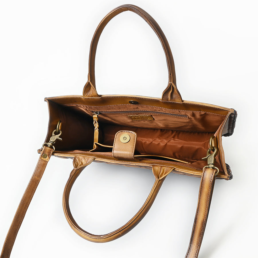 American Darling Tote Bag Beautifully Quilted Genuine Leather women