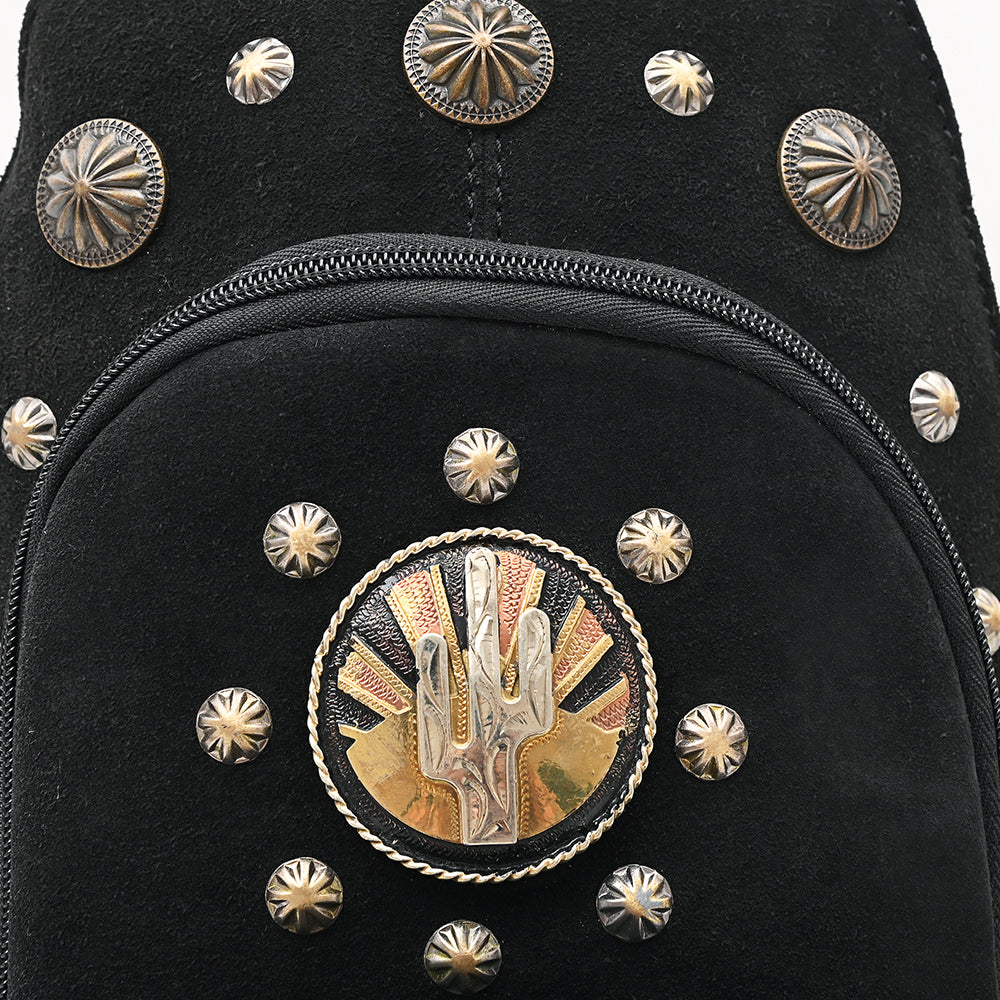 American Darling Sling Beautifully Hand Tooled Suede Genuine Leather women bag