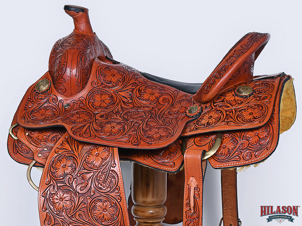 Hilason Western Horse Saddle American Leather Ranch Roping Cowboy