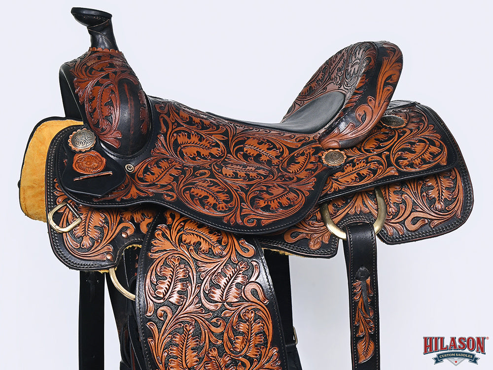 Hilason Western Horse Saddle American Leather Ranch Roping Cowboy