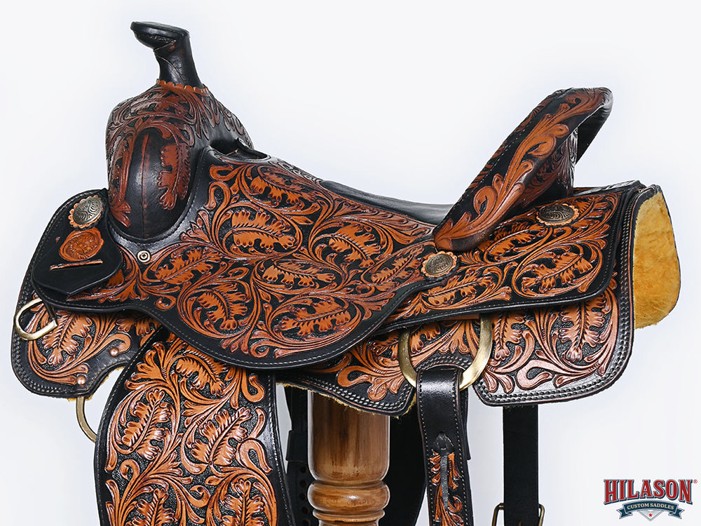 Hilason Western Horse Saddle American Leather Ranch Roping Cowboy
