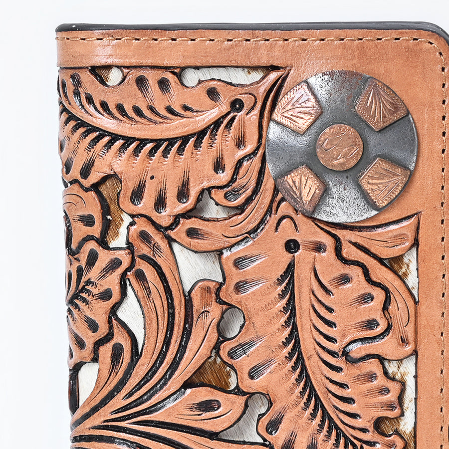 American Darling Wallet handbag Hand Tooled Floral Carved Genuine Leather Western Clutch for Women