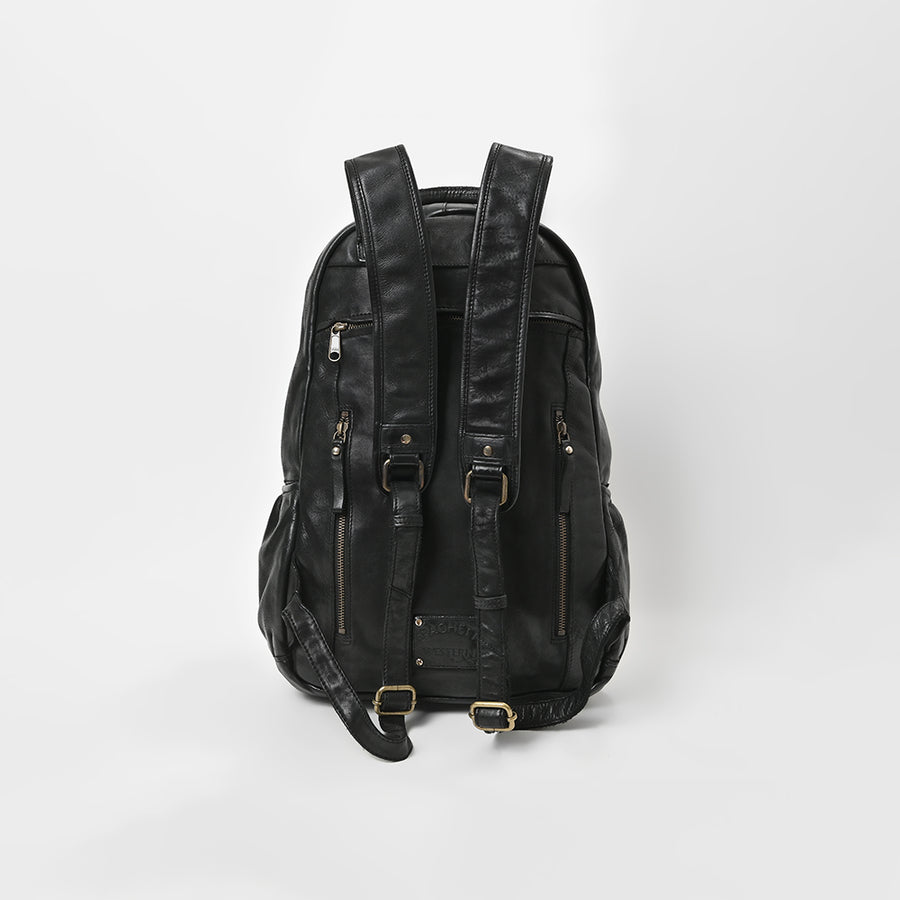 Spaghetti Western Vegetable Tanned Full Grain Genuine Leather Backpack for Travel & Laptop Bag for Men & Women YKK Zippers