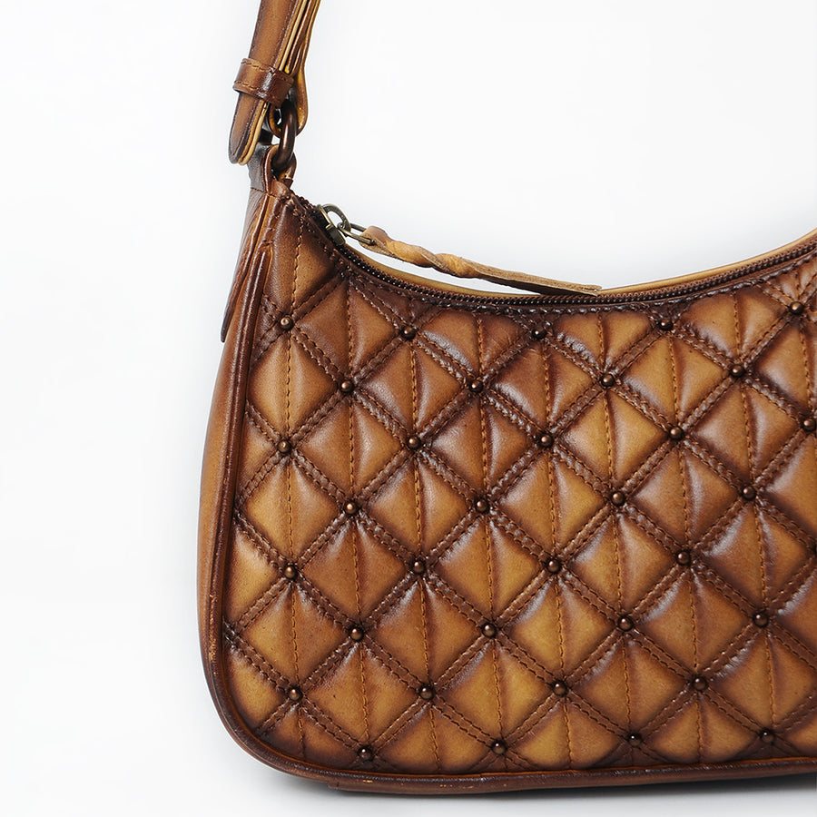 American Darling Hobo Bag Beautifully Quilted Genuine Leather women
