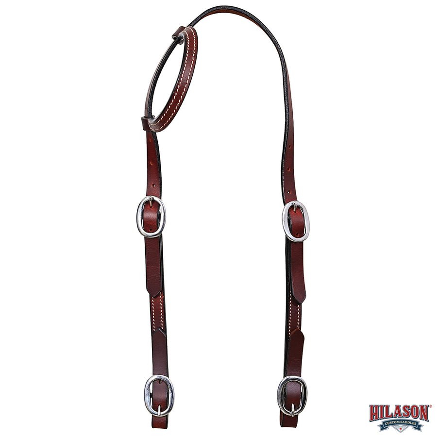 HILASON Western Horse Genuine Leather One Ear Headstall Tack Plain Dark Brown
