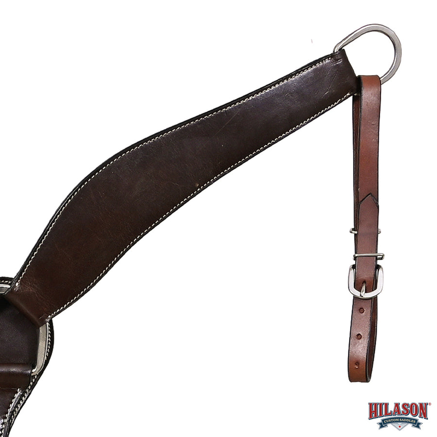 HILASON Western Horse Genuine Leather Breast Collar Tack Plain Dark Brown