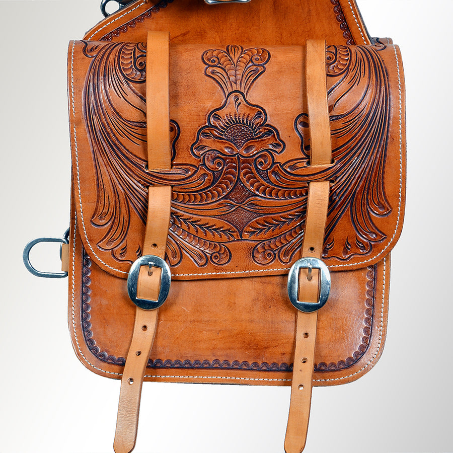 HILASON Soft Leather Horse Saddle Bag Brown | Equestrian Western Adjustable Closure