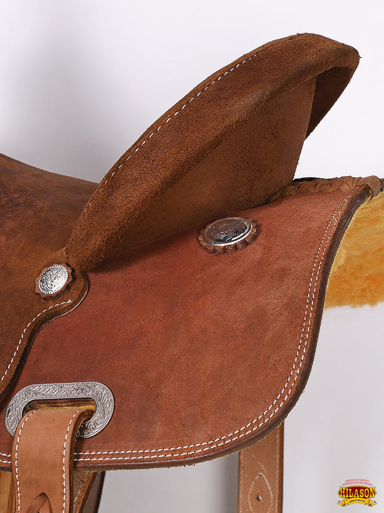 Hilason Western Horse Saddle Barrel Racing Trail Pleasure Genuine Leather Brown