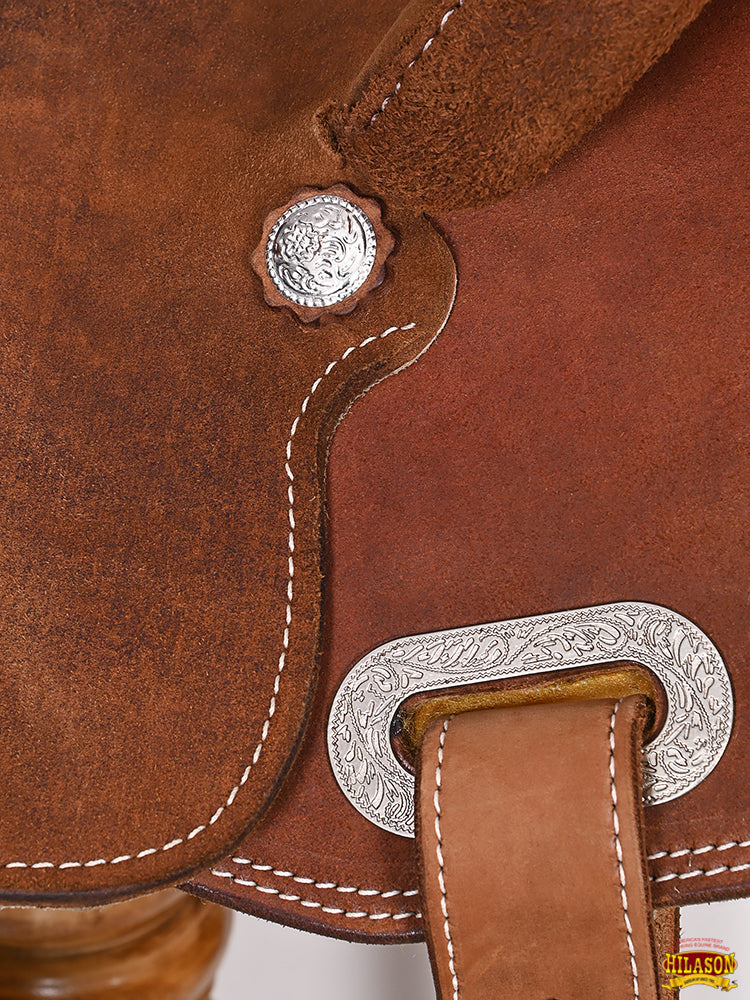 Hilason Western Horse Saddle Barrel Racing Trail Pleasure Genuine Leather Brown