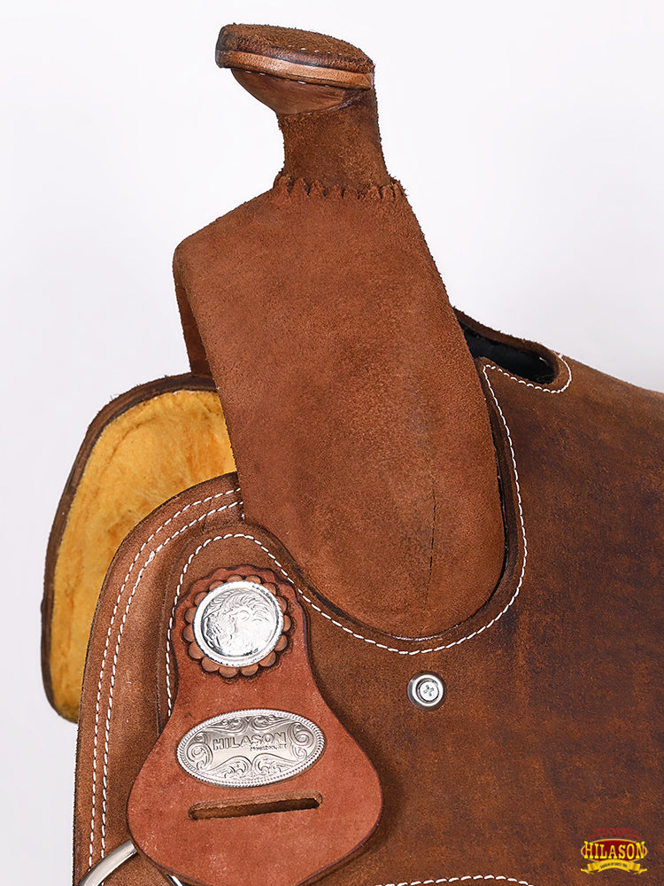 Hilason Western Horse Ranch Roping Roper Genuine Leather Saddle Brown