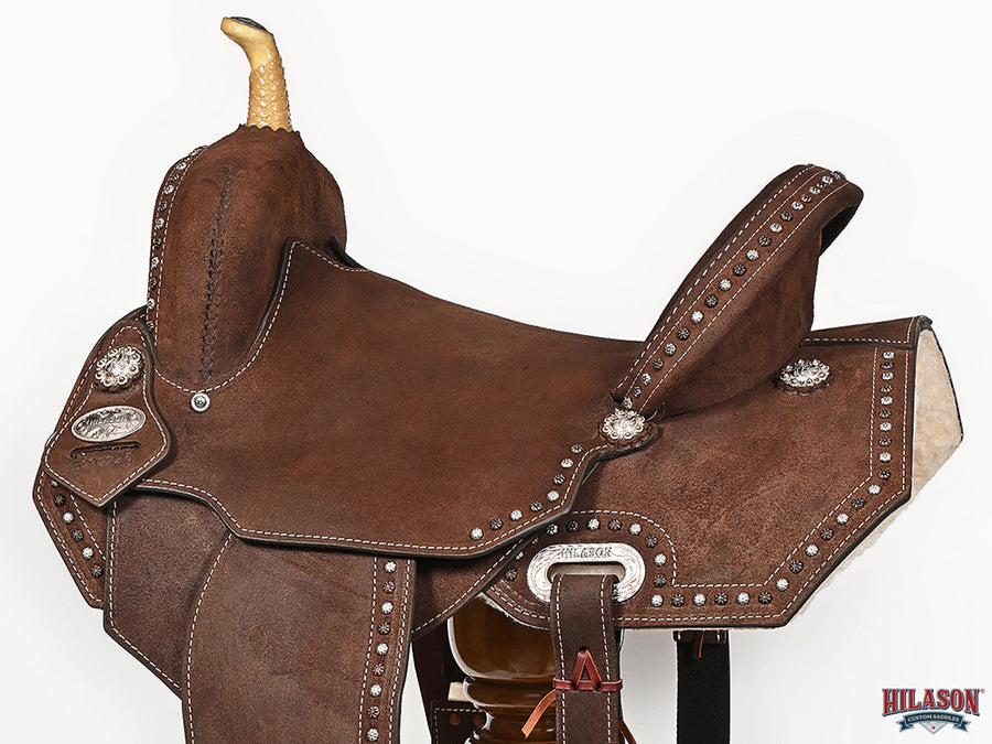 Hilason Western Horse Flex Tree Saddle American Leather Trail Barrel