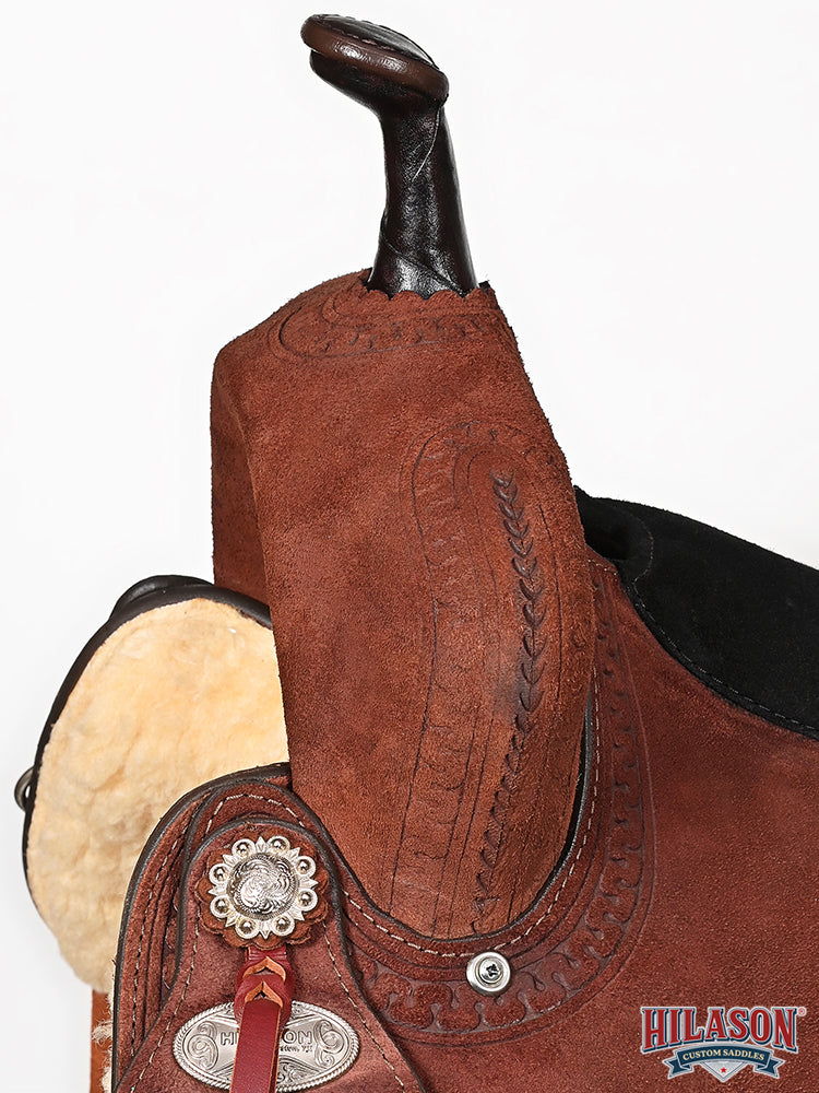 Hilason Western Horse Flex Tree Saddle American Leather Trail Barrel