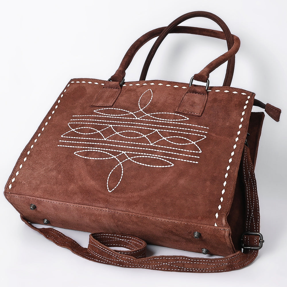 American Darling Tote Genuine Suede Leather Women Bag Western Handbag Purse