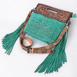 American Darling Crossbody Hand Tooled Genuine Suede Leather Women Bag Western Handbag Purse