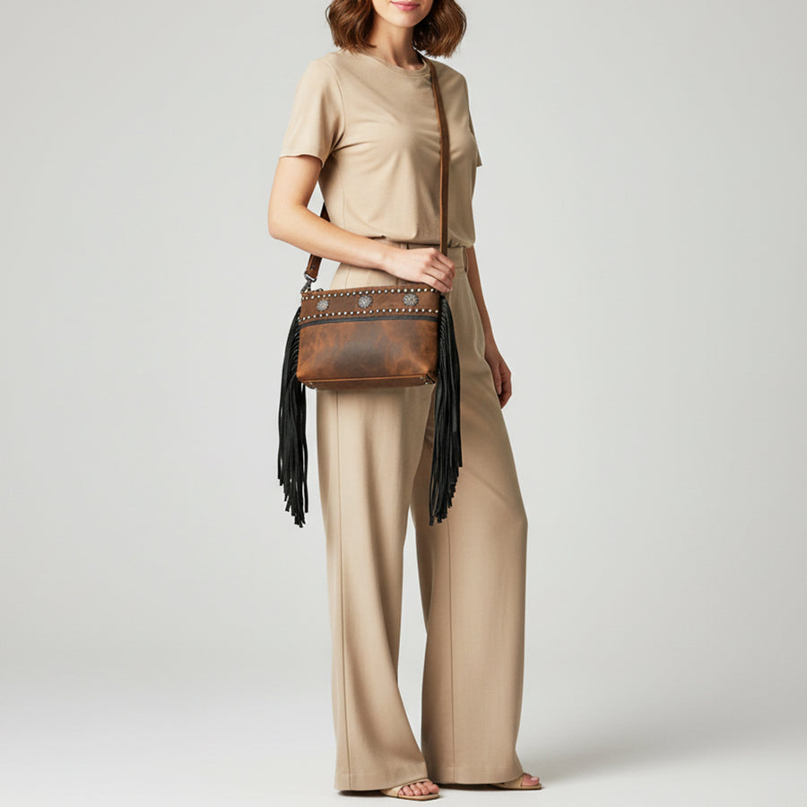 American Darling Small Crossbody Genuine Full Grain Leather Women Bag Western Handbag