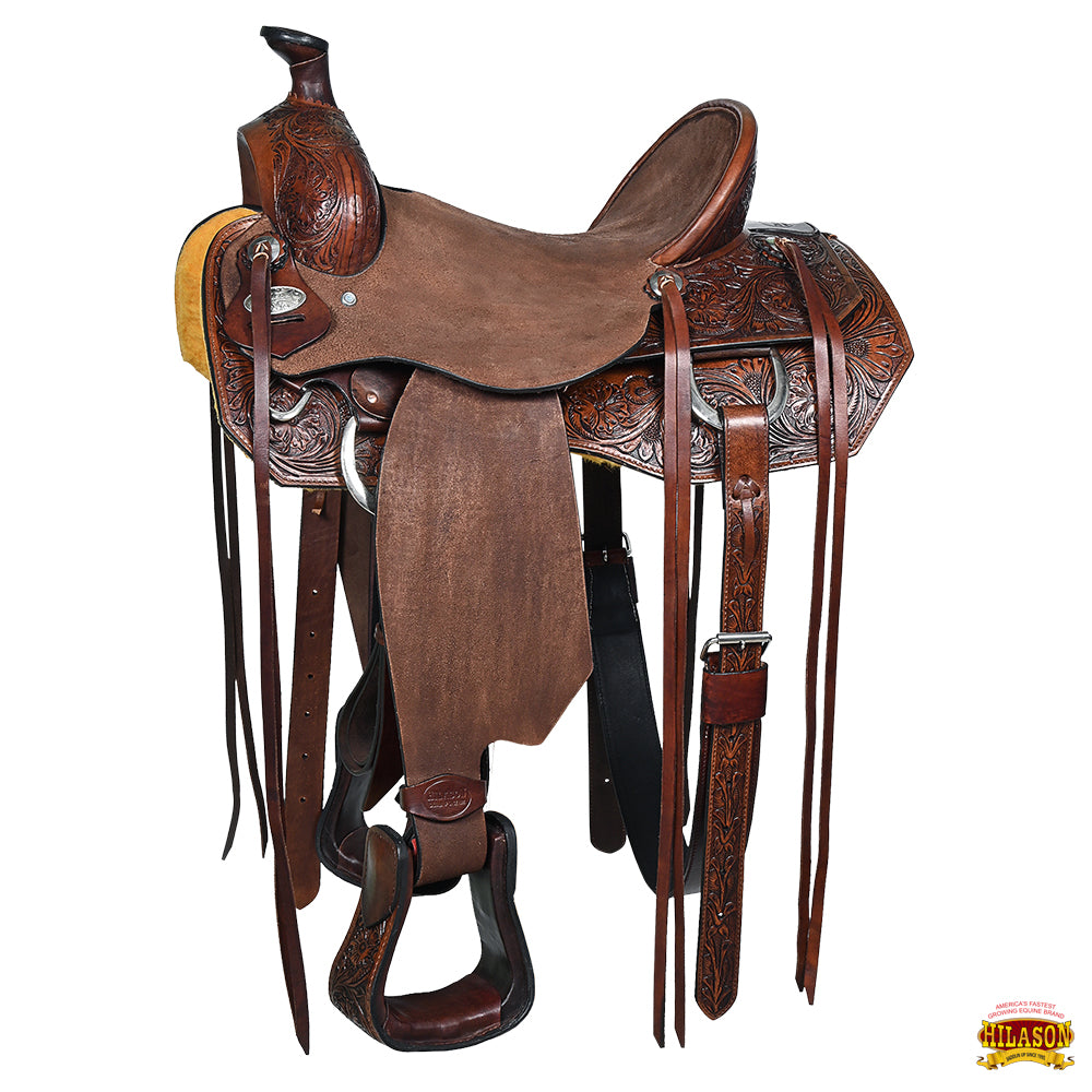 Hilason Western Horse Saddle Leather Ranch Roping Cowboy