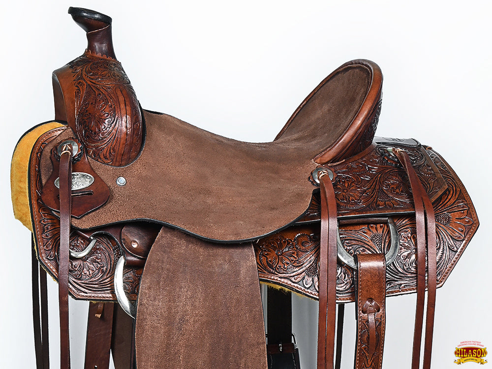 Hilason Western Horse Saddle Leather Ranch Roping Cowboy