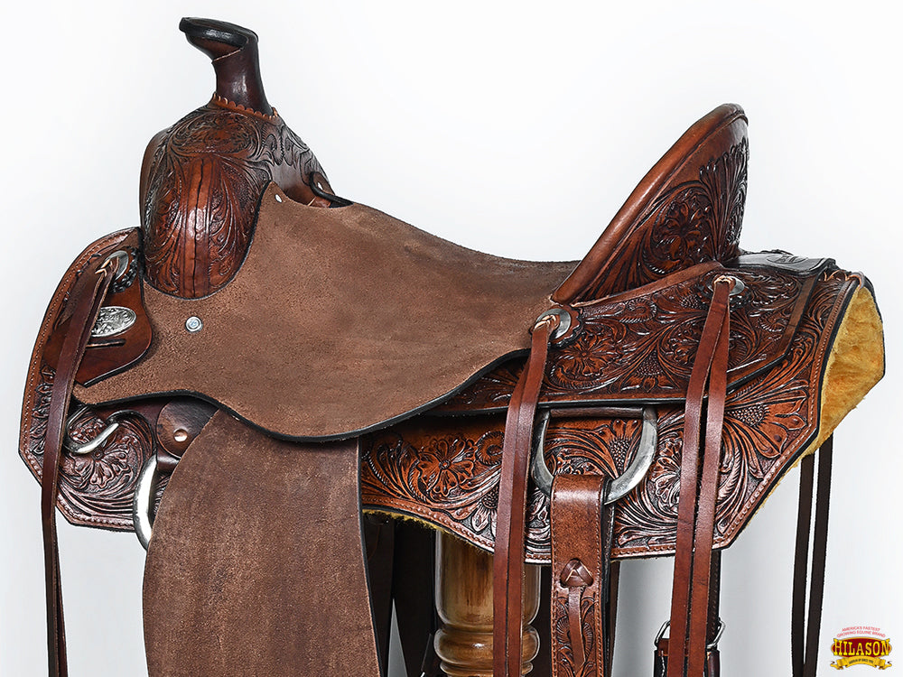 Hilason Western Horse Saddle Leather Ranch Roping Cowboy