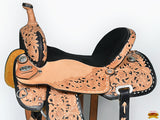 Hilason Western Horse Barrel Racing Trail American Leather Saddle Brown