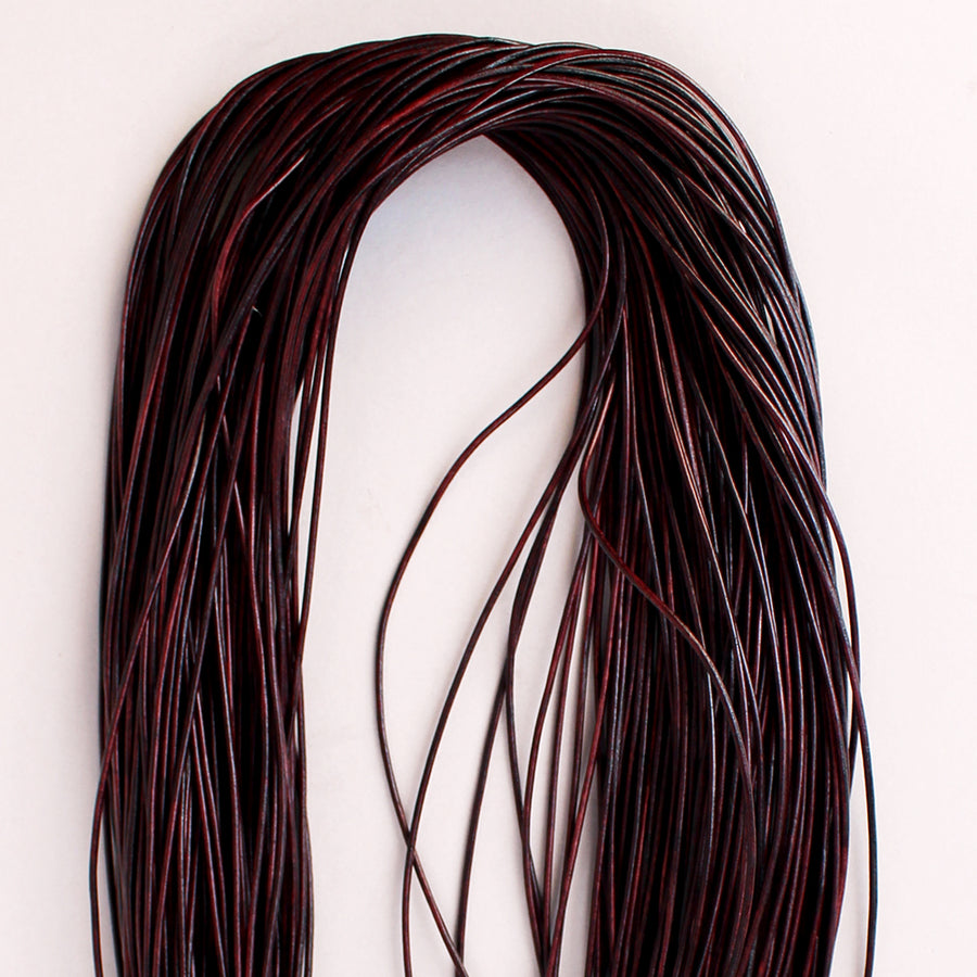 HILASON Thin Round Genuine Leather Cord Thread Lacing 2 Ft and 3 Ft Lengths Beading & Repairs DIY Crafts