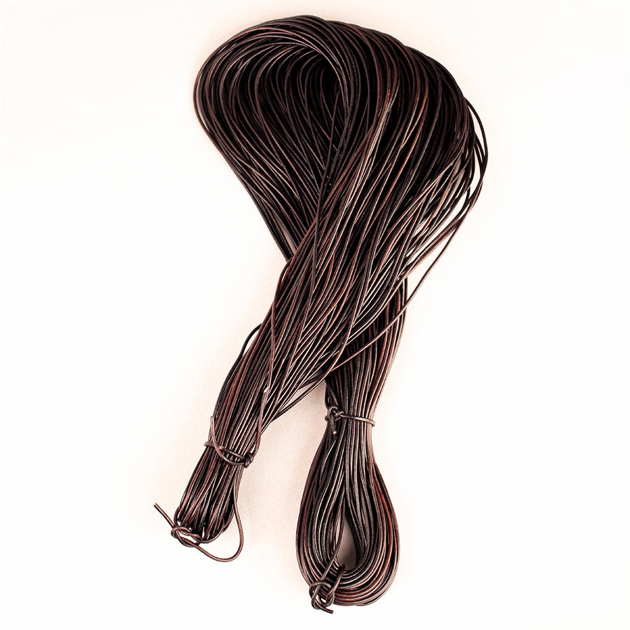 HILASON Thin Round Genuine Leather Cord Thread Lacing 2 Ft and 3 Ft Lengths Beading & Repairs DIY Crafts