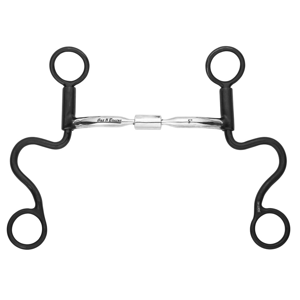 BAR H EQUINE Western Antique Short Shank Bit with Comfort Mouthpiece & Copper Inlays