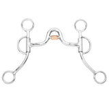 BAR H EQUINE Western Argentine Shank Bit with Low Port & Copper Roller
