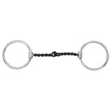 BAR H EQUINE Loose Ring Snaffle Bit with Sweet Iron Twisted Mouthpiece