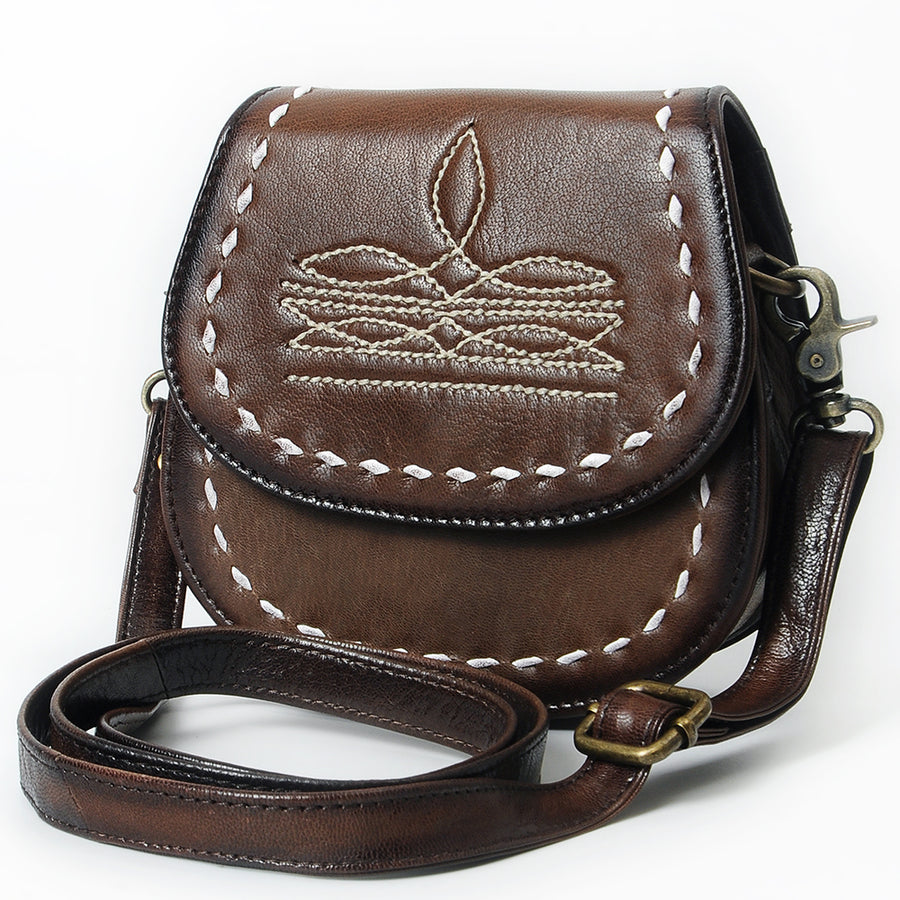 American Darling Crossbody Full Grain Genuine Leather women bag western handbag purse - Uhorse