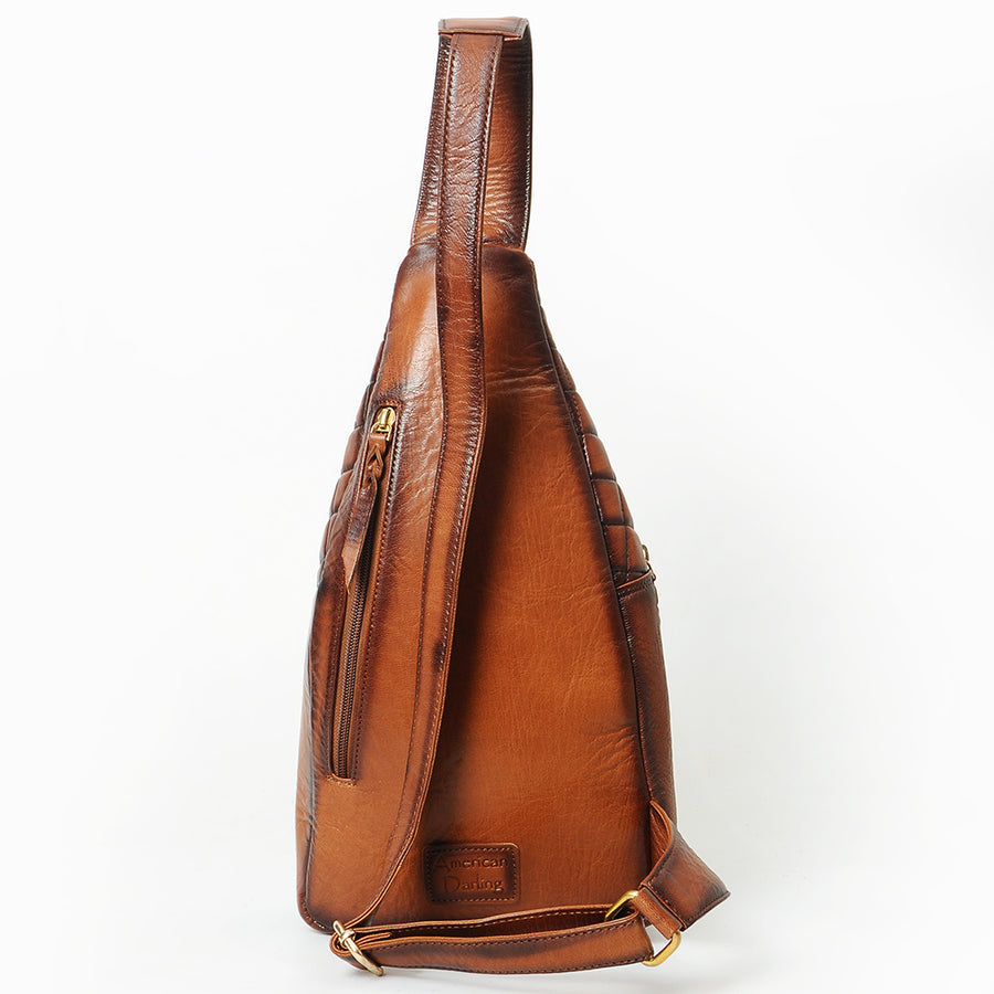 American Darling Sling Bag Beautifully Quilted Genuine Leather women