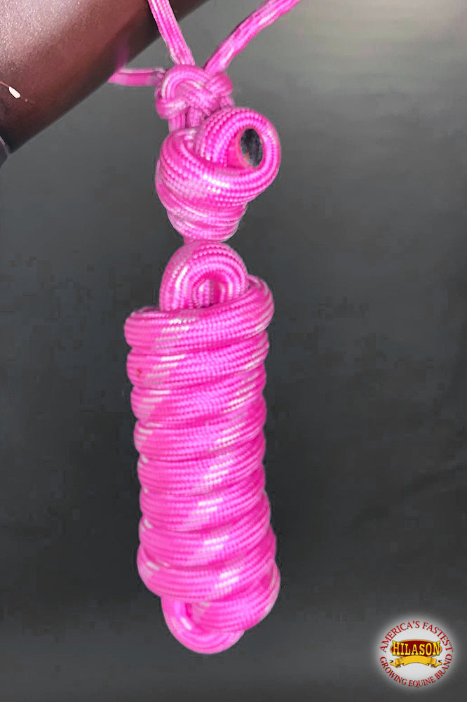 HILASON Western Horse Poly Rope Tied Adjustable Halter 8 Ft Lead
