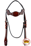 HILASON Western Horse Headstall Genuine American Leather brown