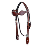 HILASON Western Horse Headstall Genuine American Leather brown