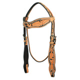 HILASON Western Horse Headstall Breast Collar Tack Set Genuine American Leather