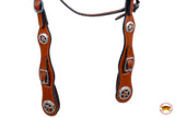 HILASON Western Horse Headstall Genuine American Leather tan