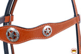 HILASON Western Horse Headstall Genuine American Leather tan