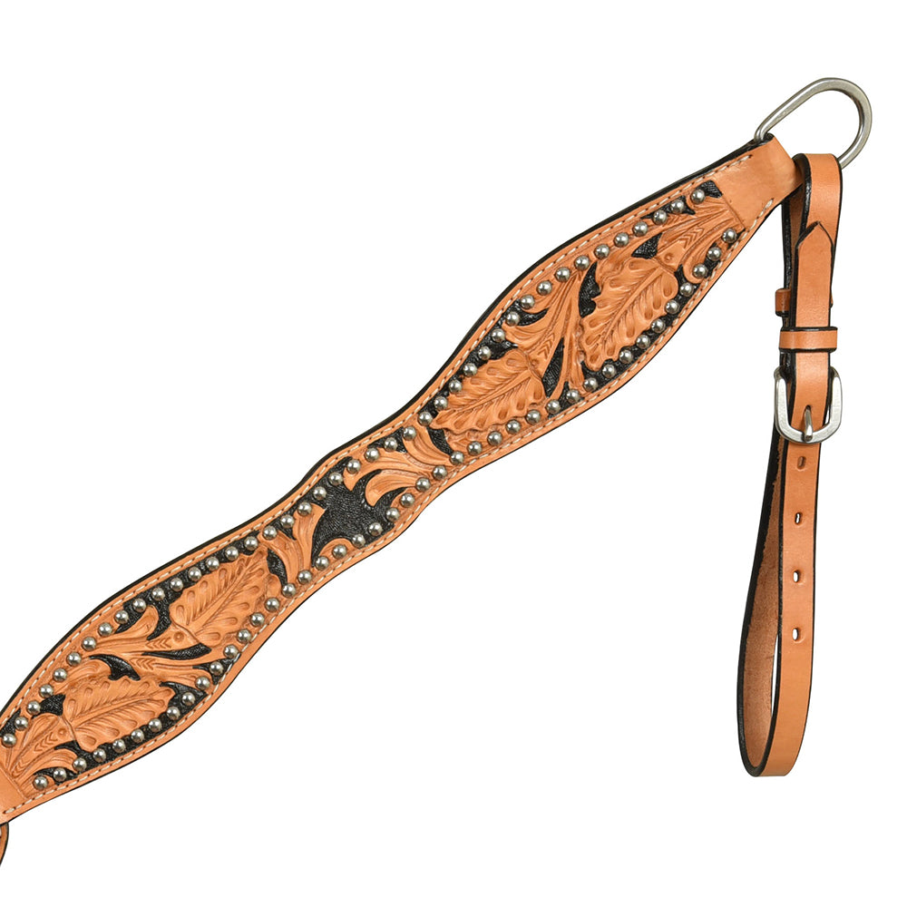 HILASON Western Horse Headstall Breast Collar Tack Set Genuine American Leather