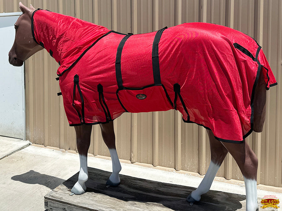 HILASON Horse Fly Sheet UV Protect Breathable Mesh Bug Mosquito Spring | Summer Horse Rug | Fly Rug
