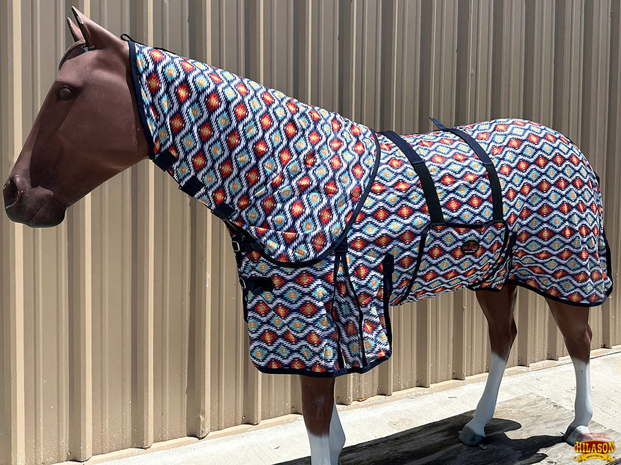 HILASON Horse Fly Sheet UV Protect Breathable Mesh Bug Mosquito Spring | Summer Horse Rug | Fly Rug