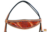 HILASON Western Horse Headstall Tack Genuine American Leather Tan