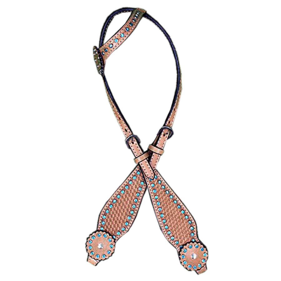 HILASON Western Horse Headstall Tack Genuine American Leather Tan - Uhorse