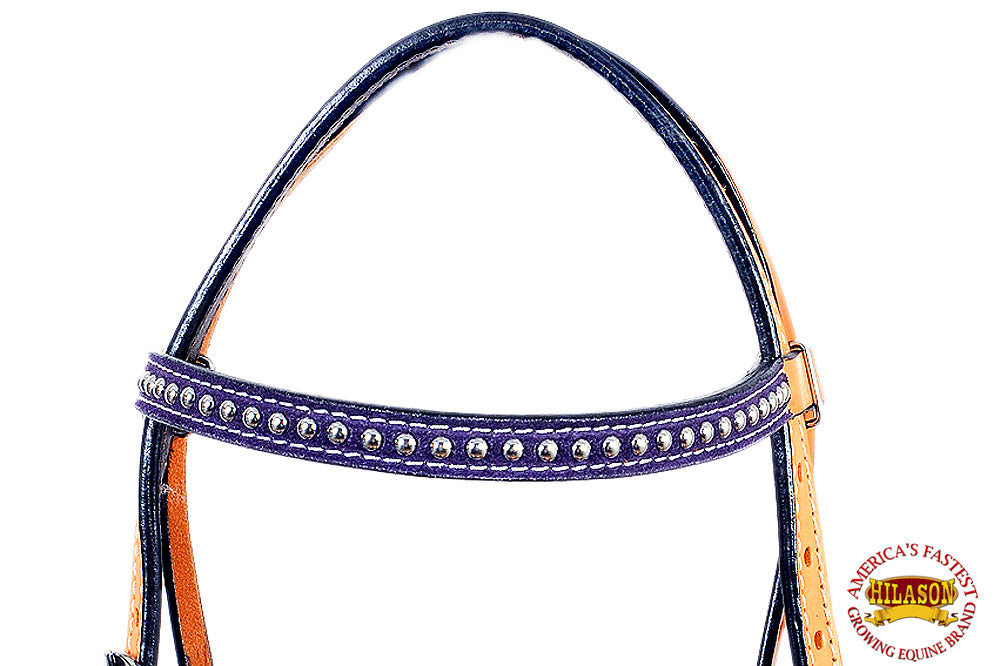 HILASON Western Horse Headstall Tack Genuine American Leather Tan