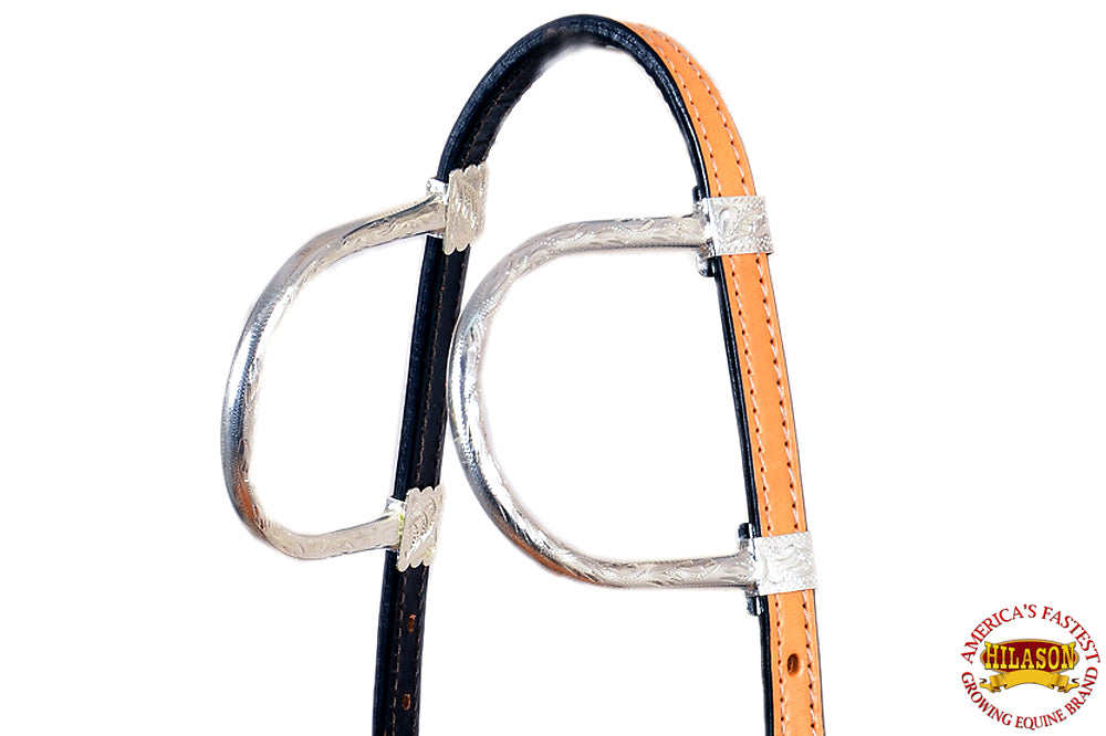 HILASON Western Genuine Leather Horse Headstall Tack Tan
