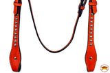 HILASON Western Genuine Leather Horse Headstall Tack Mahogany