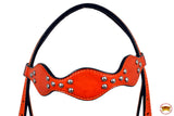 HILASON Western Genuine Leather Horse Headstall Tack Mahogany