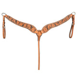HILASON Western Genuine Leather Horse Breast Collar Tack Tan Floral